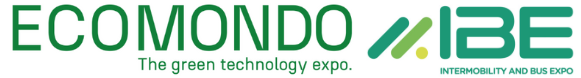 loghi delle fiere di Ecomondo The Green Technology Expo e di IBE Intermobility and Bus Expo